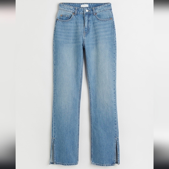 H&M 90's Straight Split Hem Jeans - Picture 1 of 9